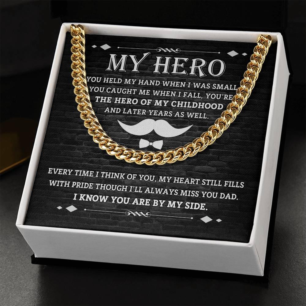 'First Hero, First Love' Cuban Link Chain - Real Rad Boutique