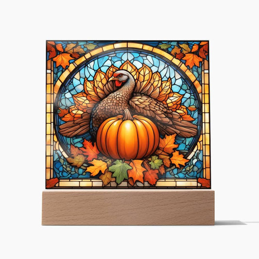 'Gobble Up Thanksgiving Joy' Acrylic Square Plaque - Real Rad Boutique