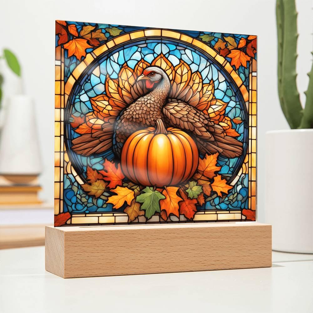 'Gobble Up Thanksgiving Joy' Acrylic Square Plaque - Real Rad Boutique