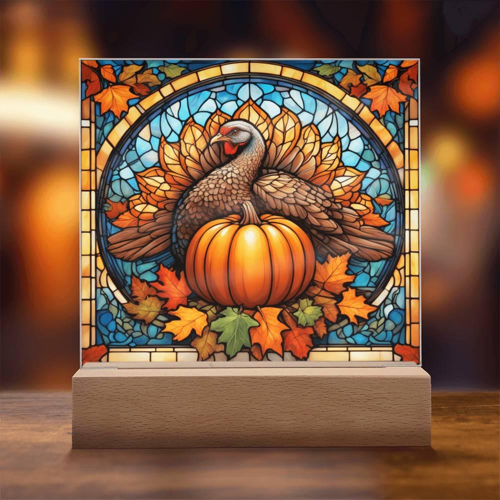 'Gobble Up Thanksgiving Joy' Acrylic Square Plaque - Real Rad Boutique