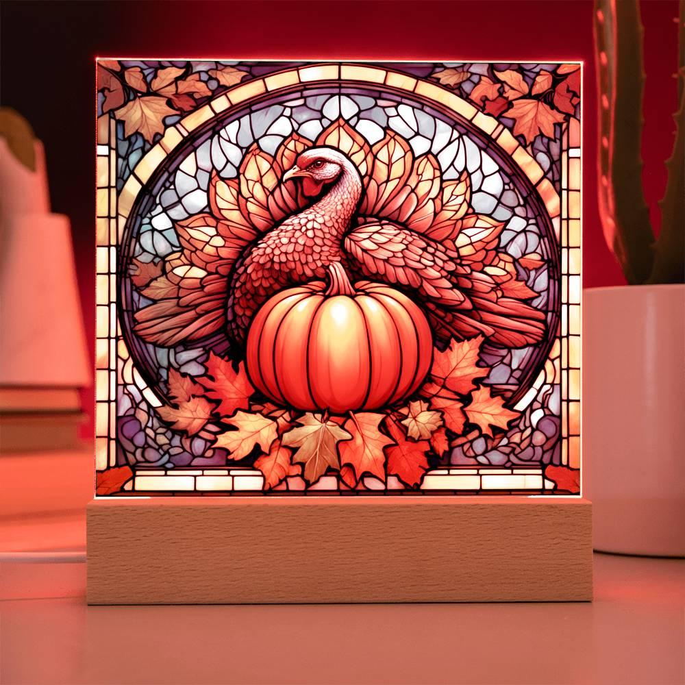 'Gobble Up Thanksgiving Joy' Acrylic Square Plaque - Real Rad Boutique