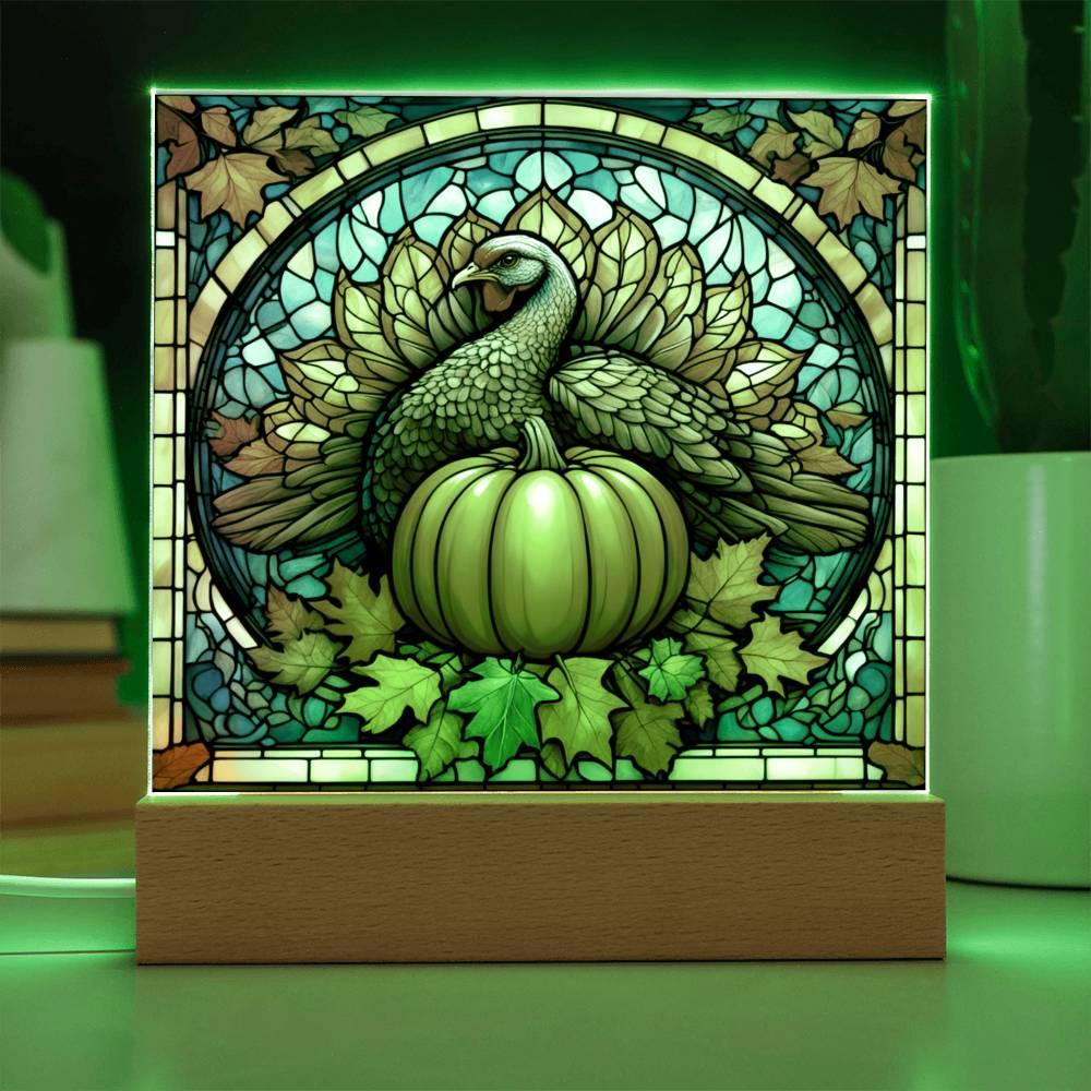 'Gobble Up Thanksgiving Joy' Acrylic Square Plaque - Real Rad Boutique