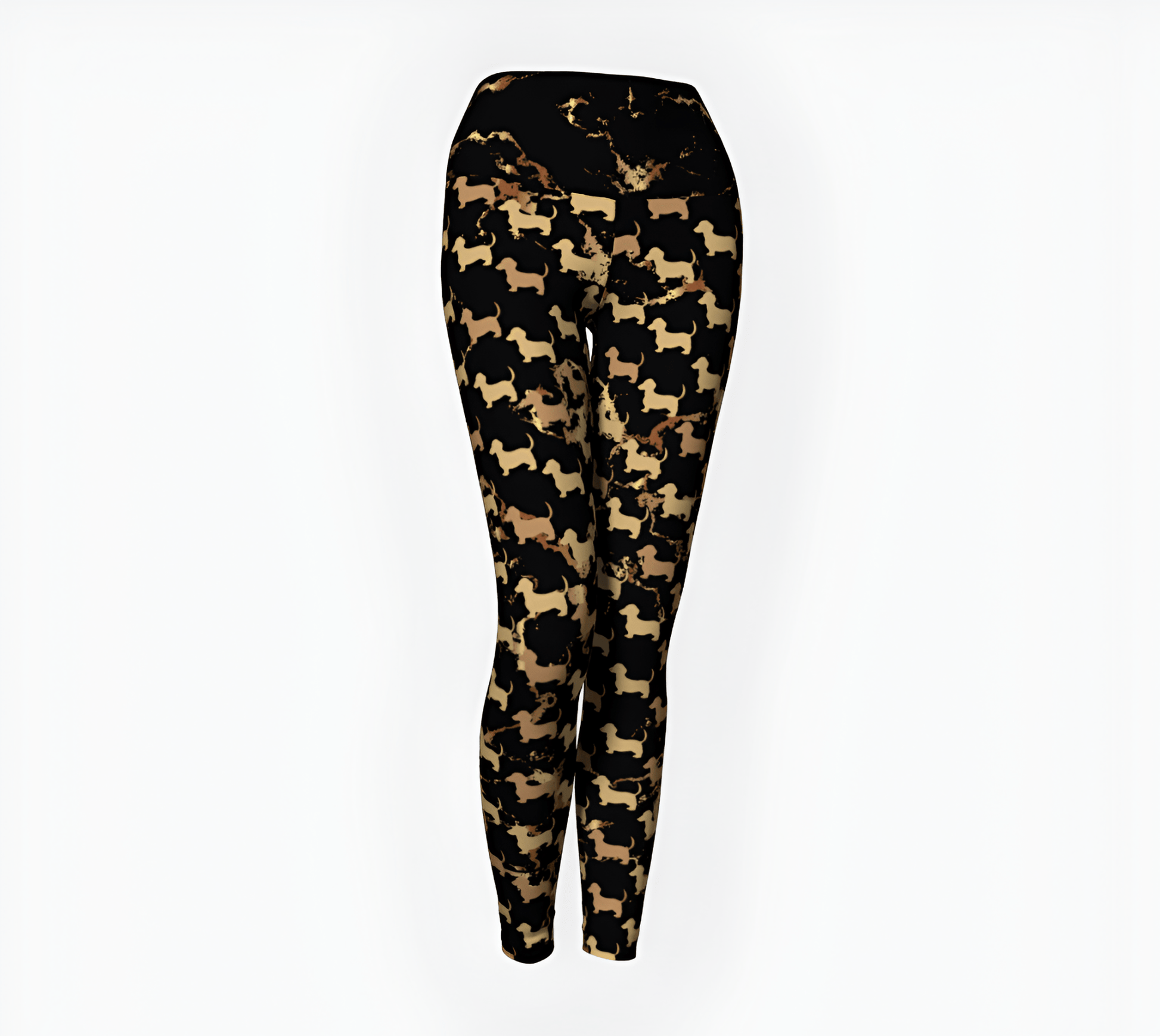 Golden Marble - Dachshund Yoga Leggings - Real Rad Boutique