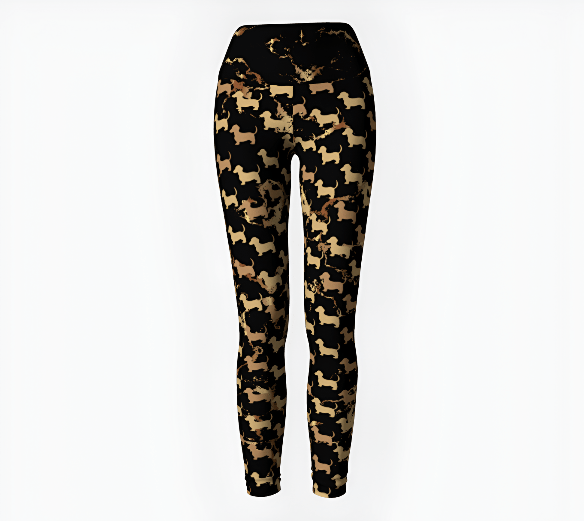 Golden Marble - Dachshund Yoga Leggings - Real Rad Boutique