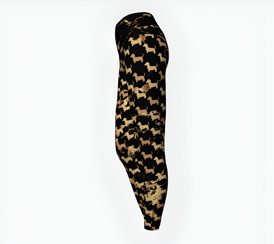 Golden Marble - Dachshund Yoga Leggings - Real Rad Boutique