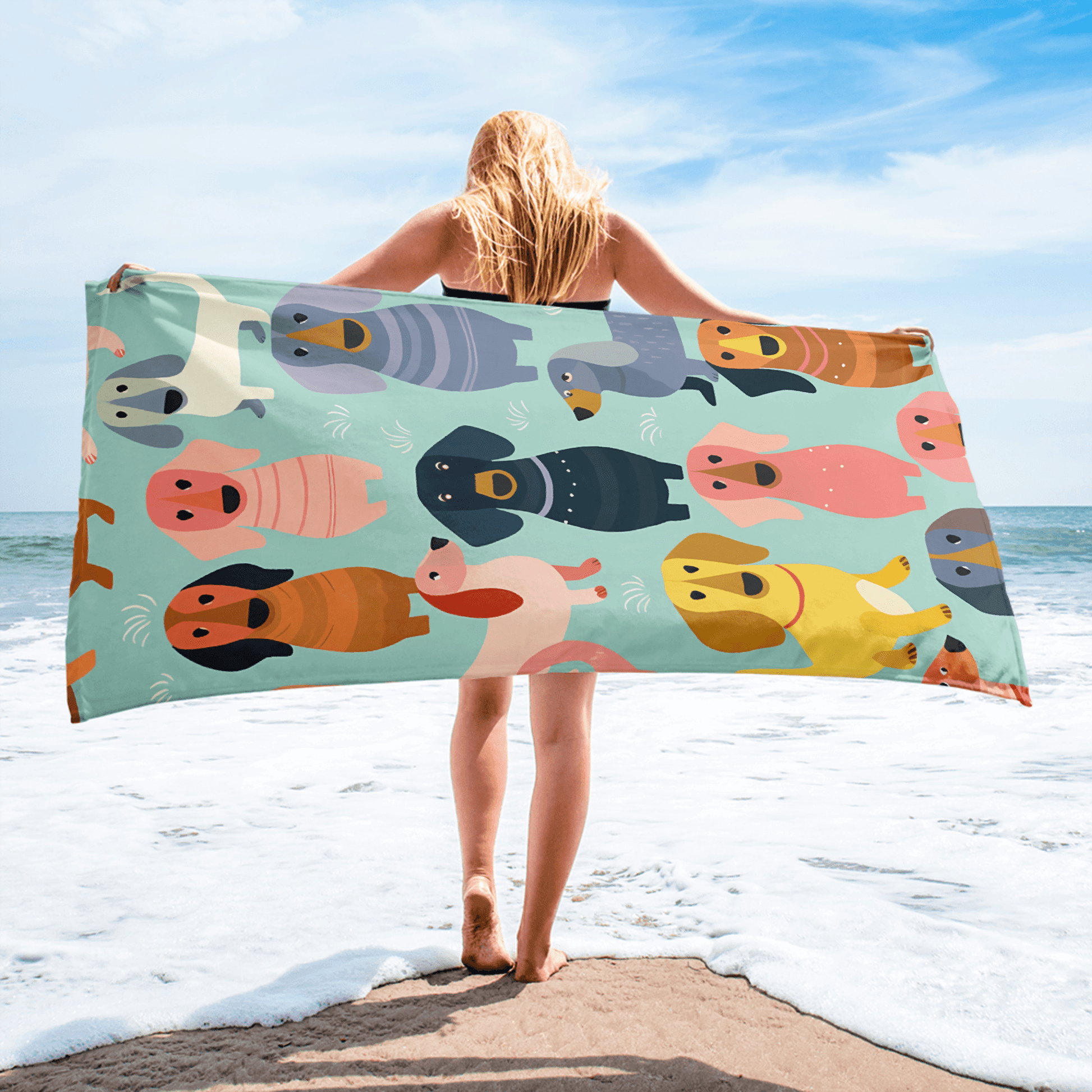 Groovy Delight - Dachshund Beach Towels - Real Rad Boutique