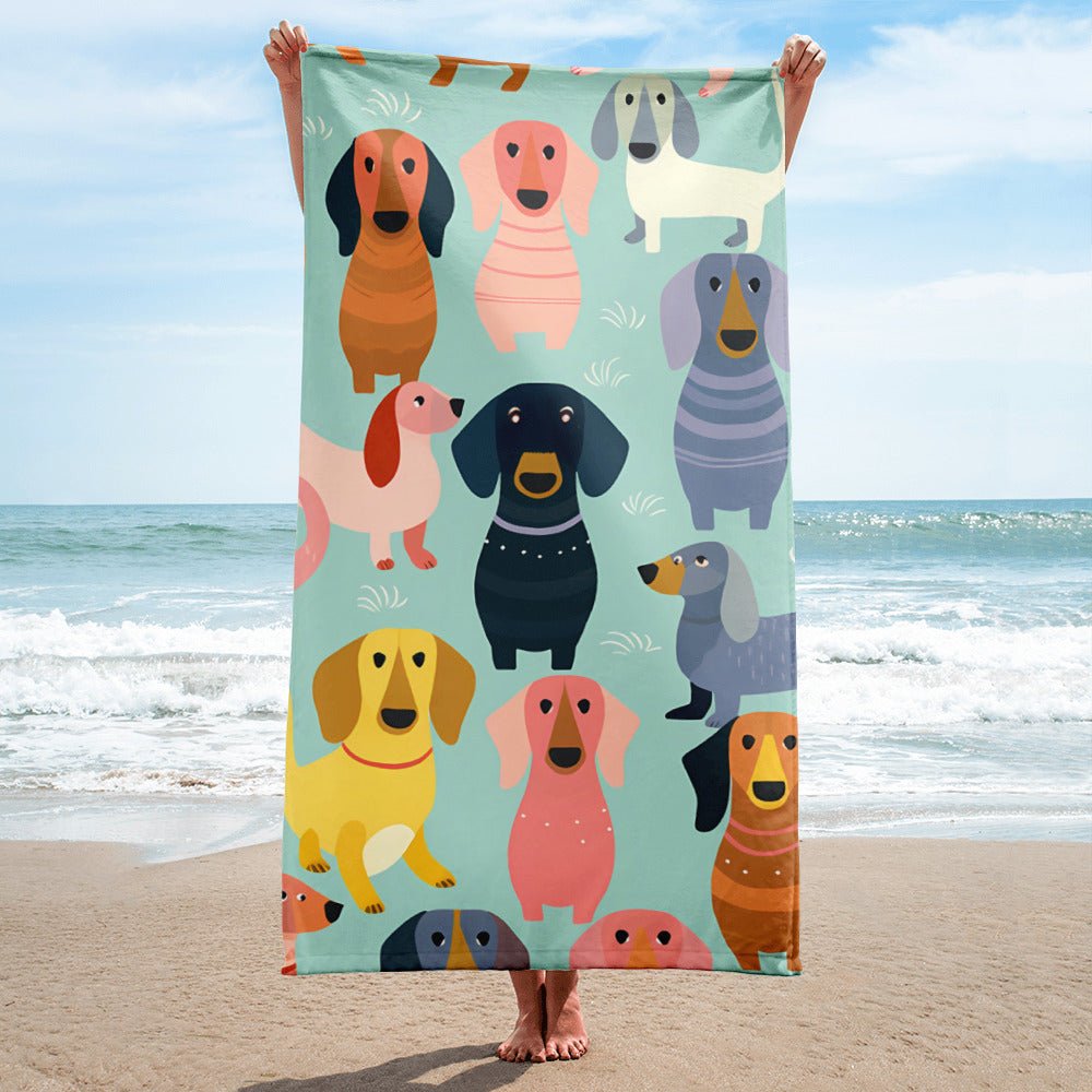 Groovy Delight - Dachshund Beach Towels - Real Rad Boutique