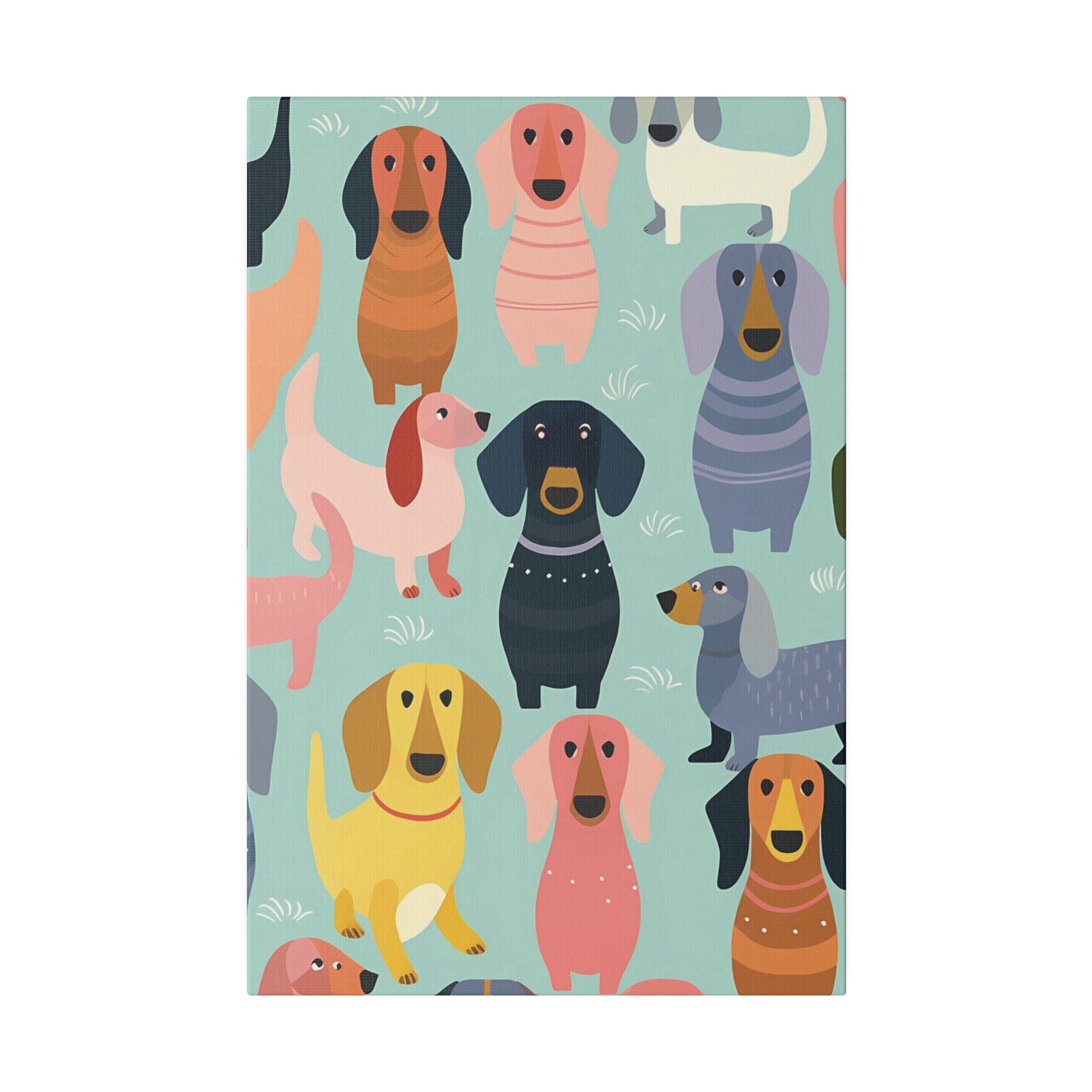 Groovy Delight - Dachshund Matte Canvas - Real Rad Boutique