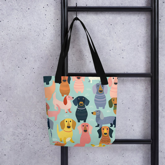 Groovy Delight - Dachshund Tote Bag - Real Rad Boutique