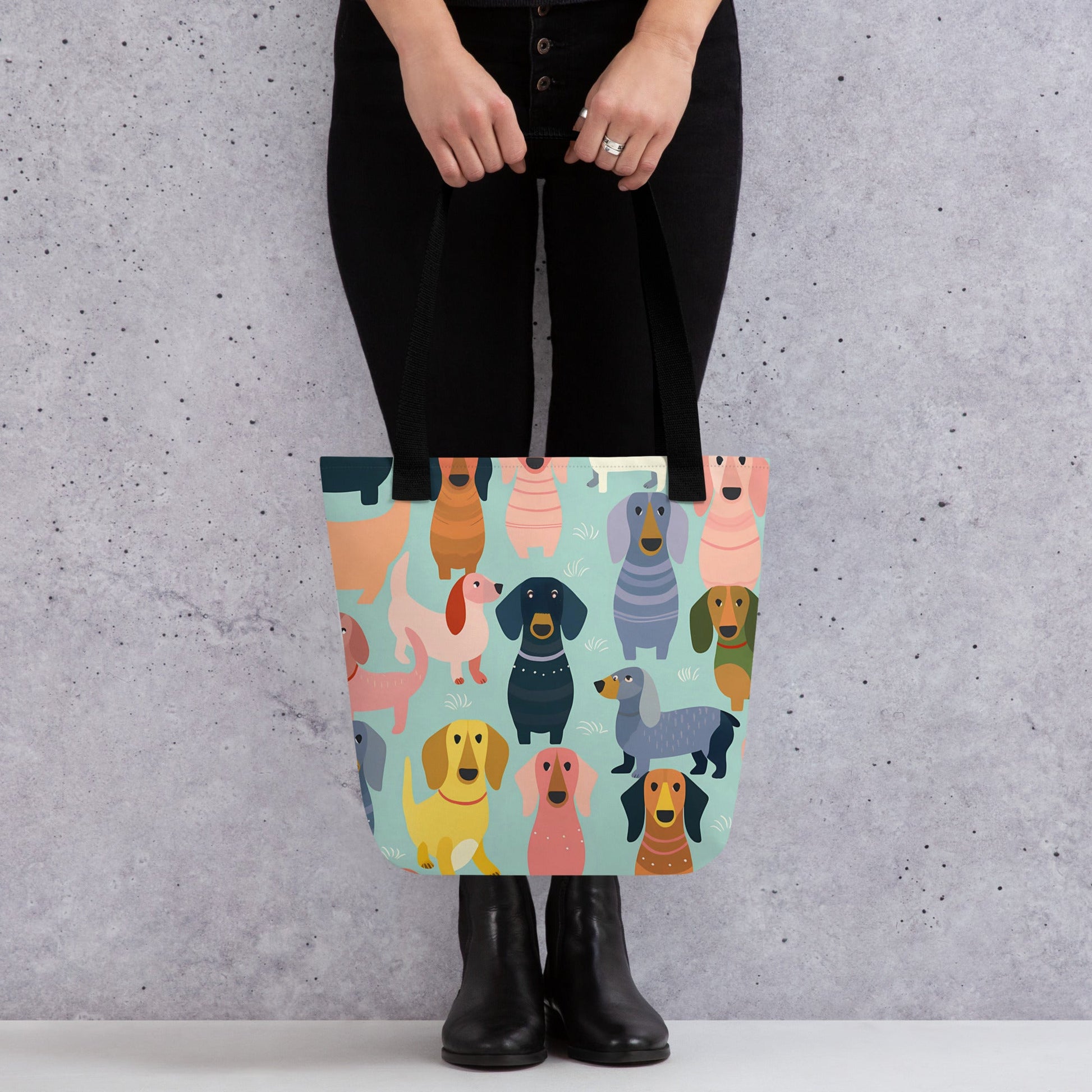 Groovy Delight - Dachshund Tote Bag - Real Rad Boutique