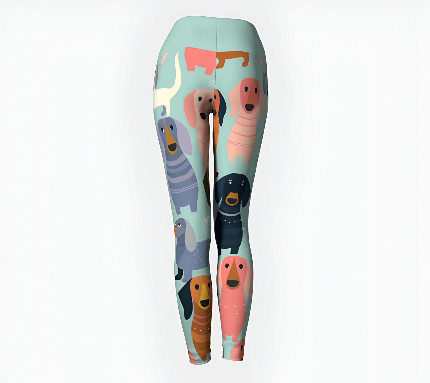 Groovy Delight - Dachshund Yoga Leggings - Real Rad Boutique