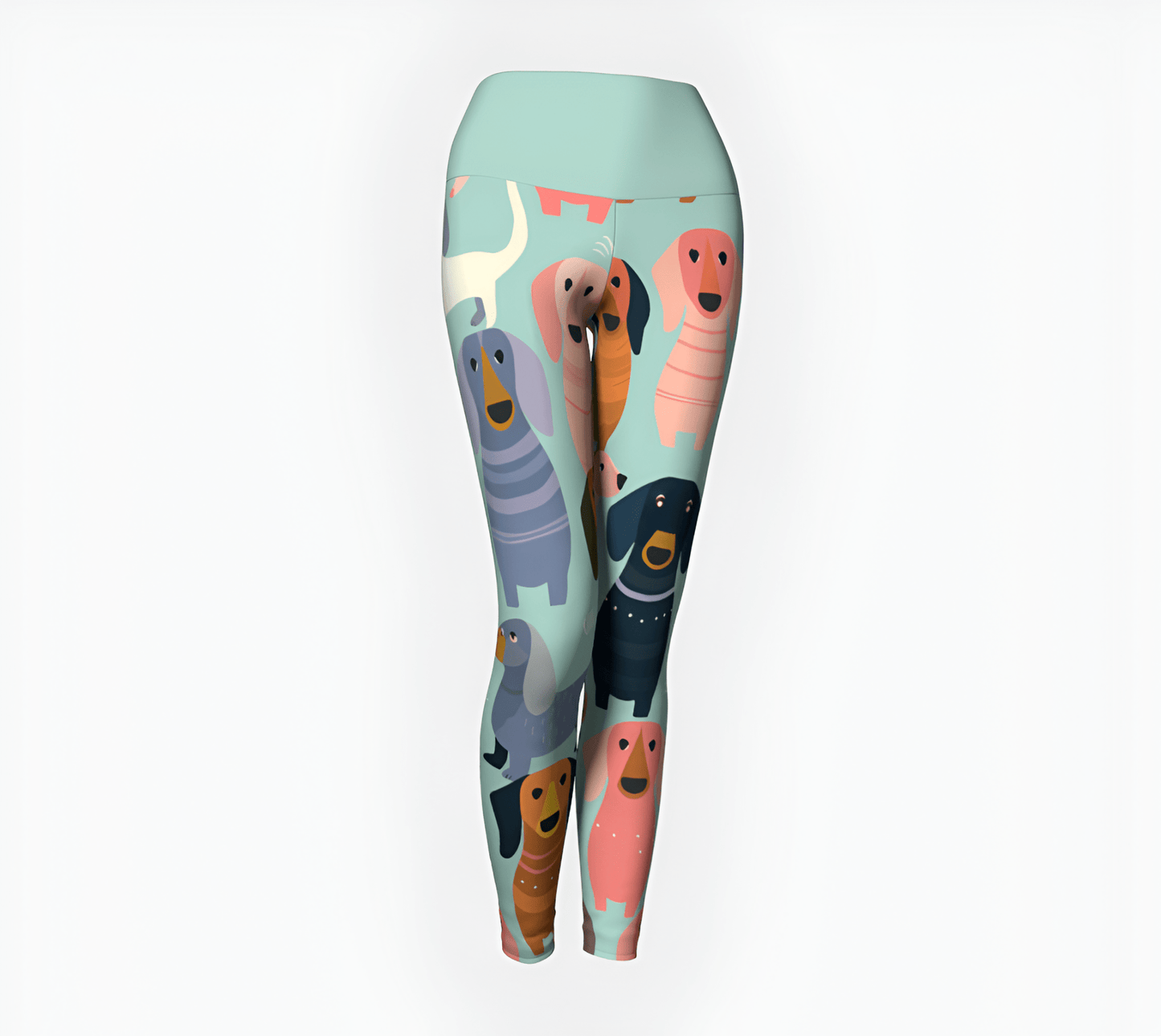 Groovy Delight - Dachshund Yoga Leggings - Real Rad Boutique