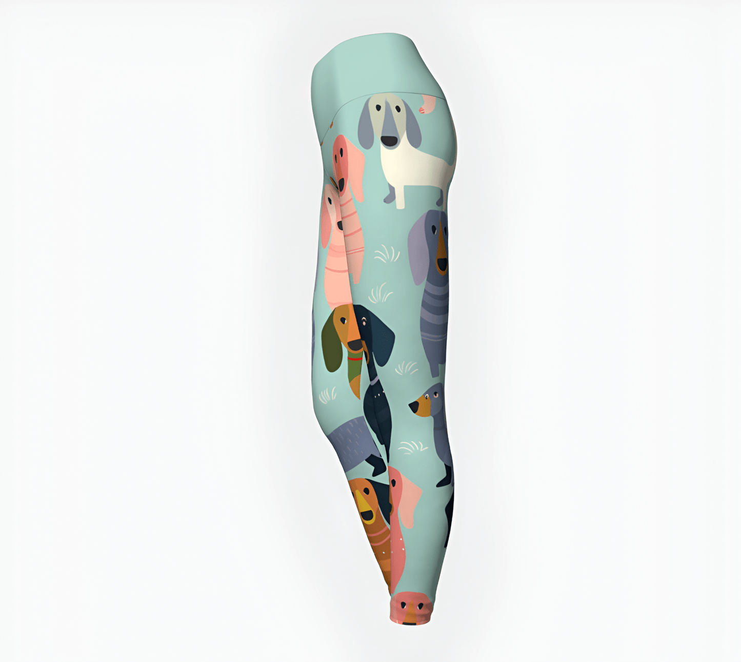 Groovy Delight - Dachshund Yoga Leggings - Real Rad Boutique