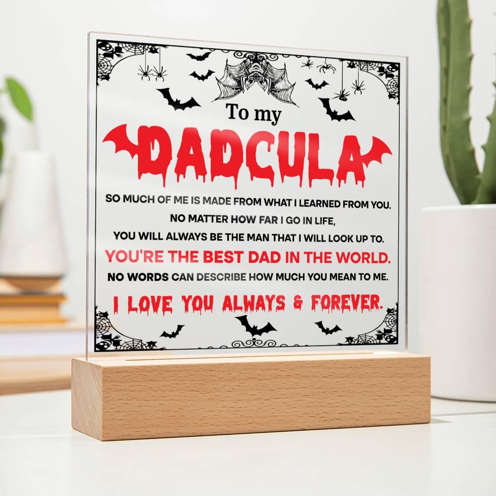 Halloween 'Dadcula' Acrylic Square Plaque - Real Rad Boutique