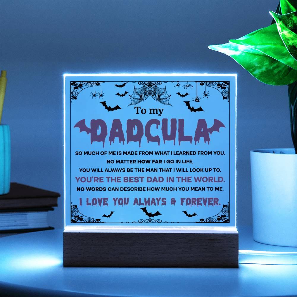 Halloween 'Dadcula' Acrylic Square Plaque - Real Rad Boutique