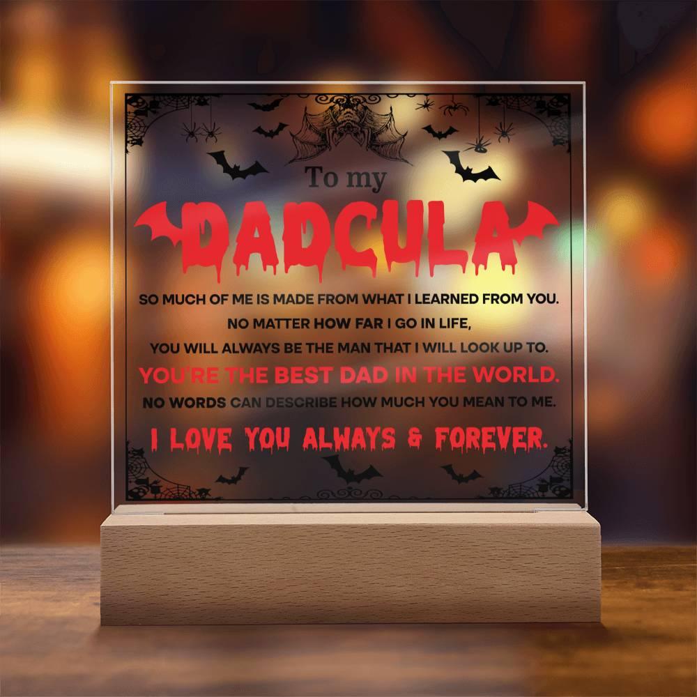 Halloween 'Dadcula' Acrylic Square Plaque - Real Rad Boutique