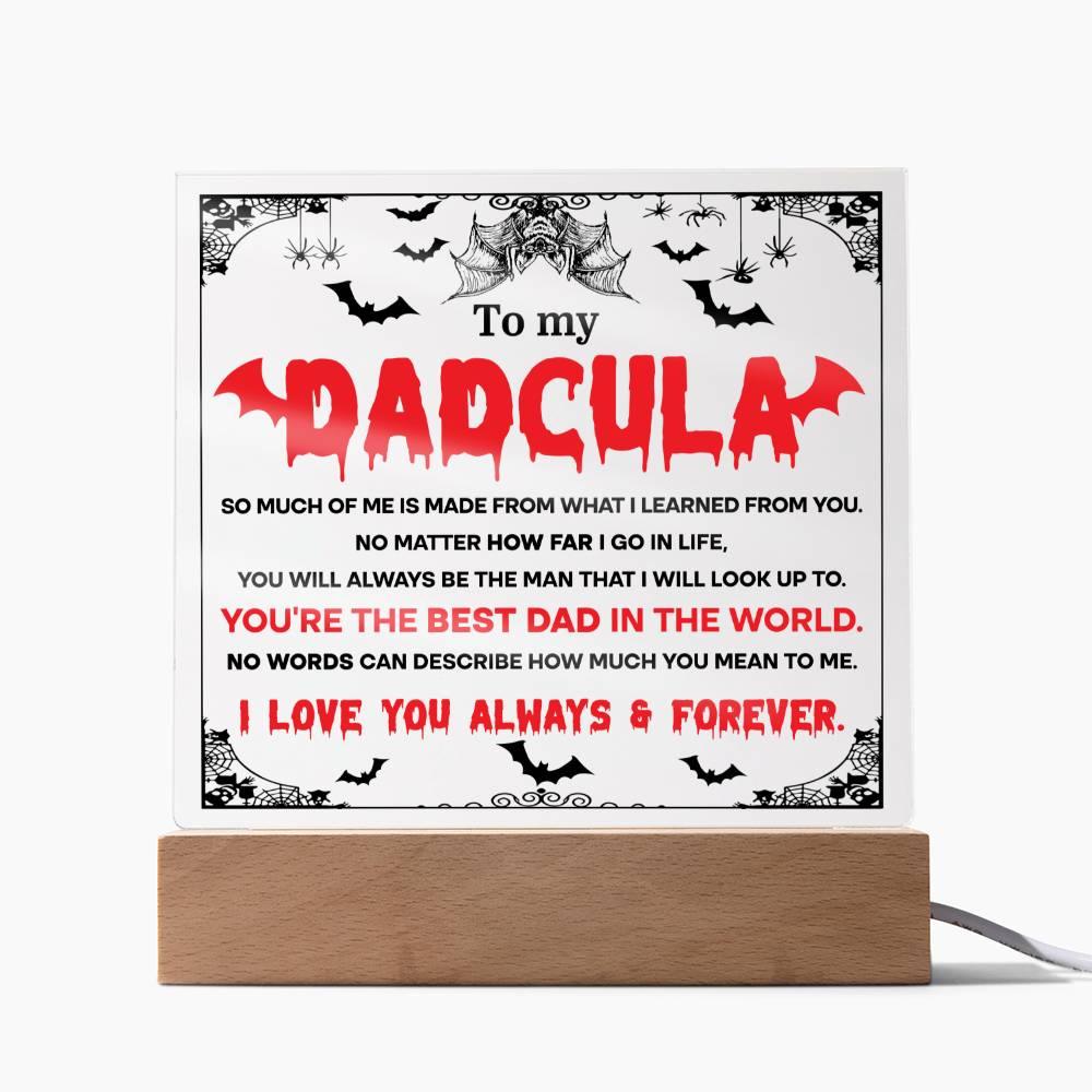 Halloween 'Dadcula' Acrylic Square Plaque - Real Rad Boutique