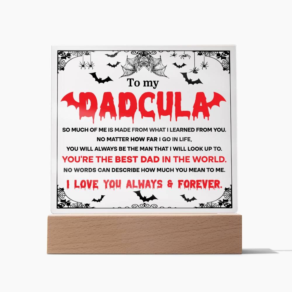 Halloween 'Dadcula' Acrylic Square Plaque - Real Rad Boutique