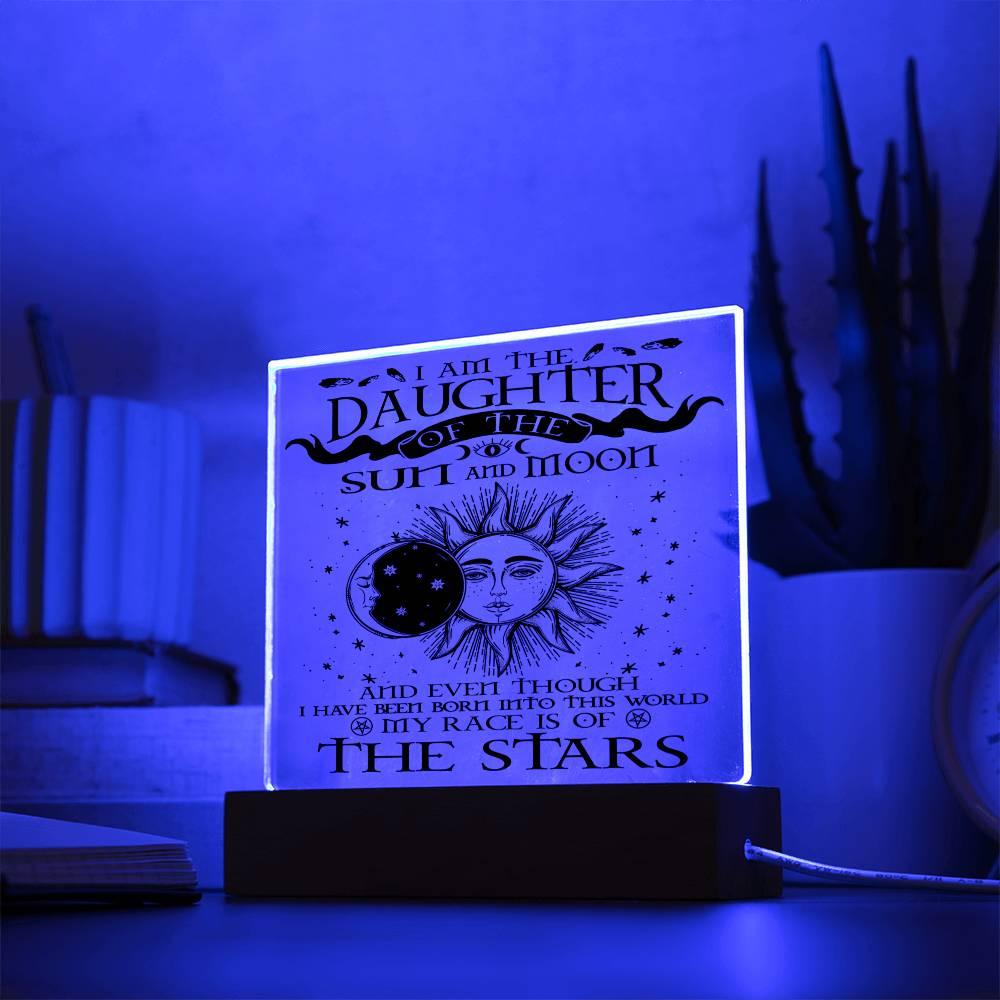 Halloween 'Daughter of the Sun & Moon' Acrylic Square Plaque - Real Rad Boutique