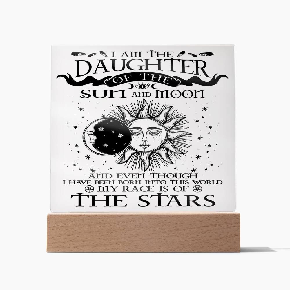 Halloween 'Daughter of the Sun & Moon' Acrylic Square Plaque - Real Rad Boutique