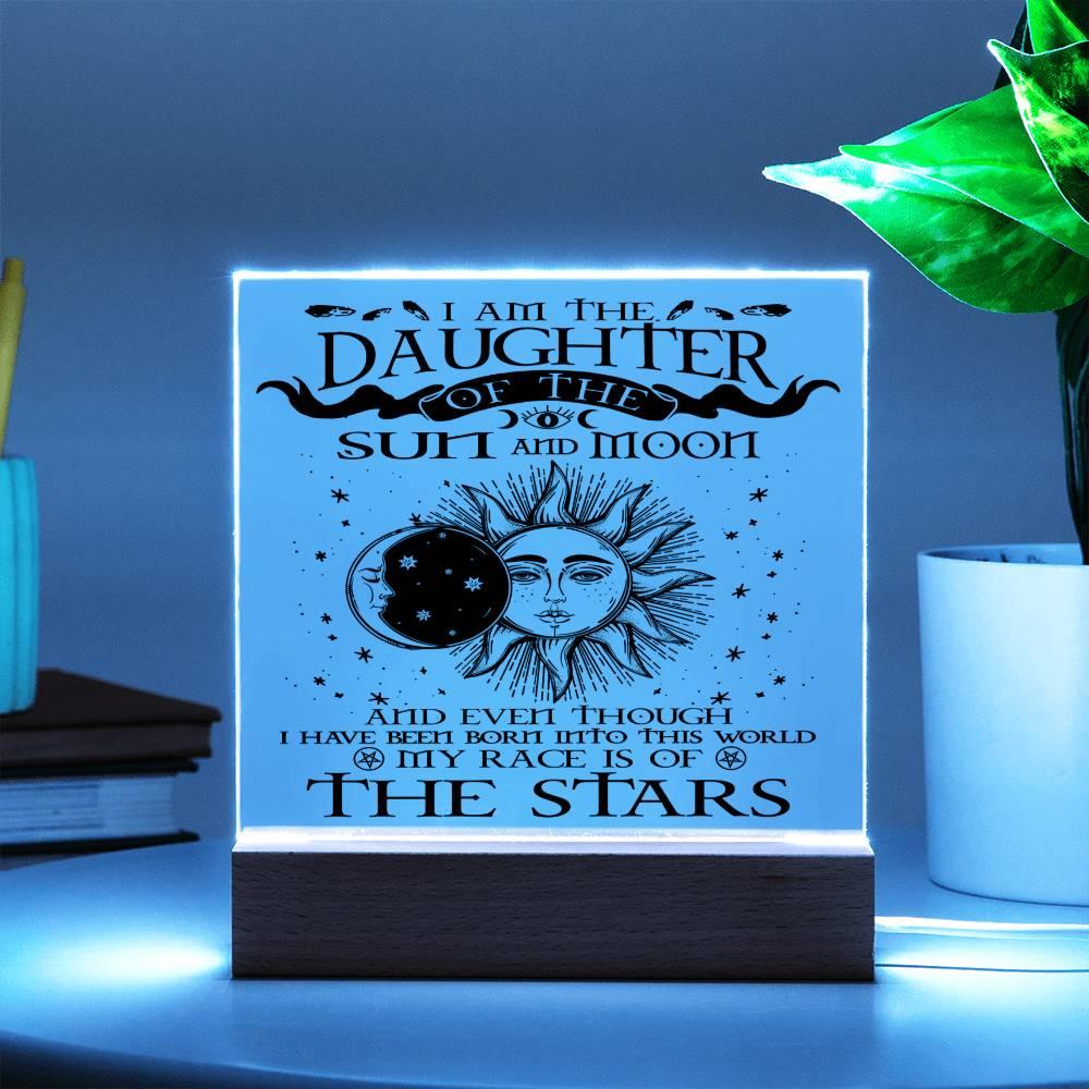 Halloween 'Daughter of the Sun & Moon' Acrylic Square Plaque - Real Rad Boutique