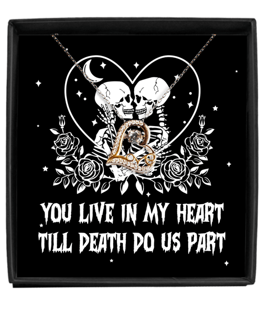 Halloween 'Heartbound Beyond the Grave' Love Dancing Necklace - Real Rad Boutique