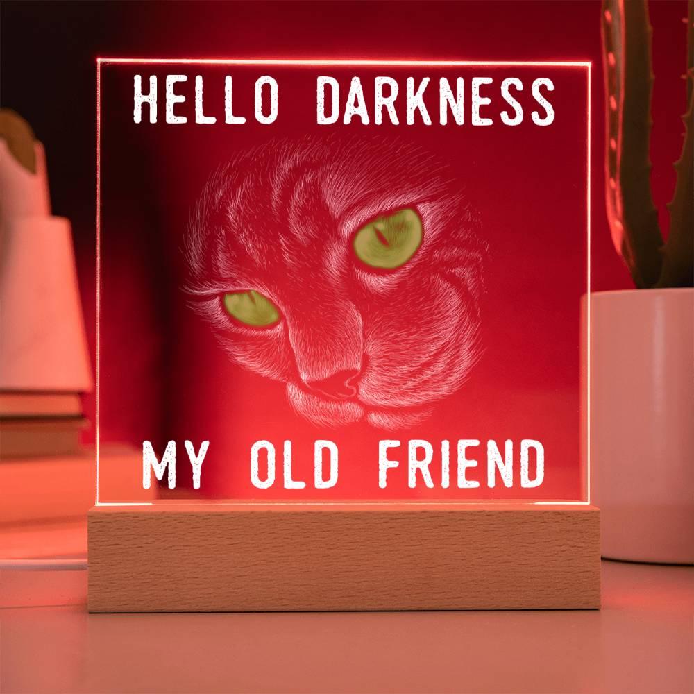 Halloween 'Hello Darkness' Acrylic Square Plaque - Real Rad Boutique