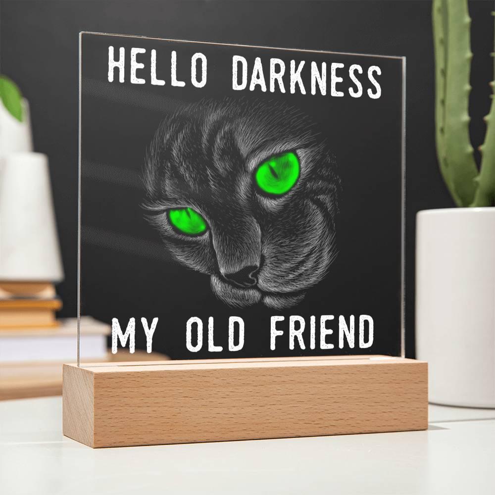 Halloween 'Hello Darkness' Acrylic Square Plaque - Real Rad Boutique