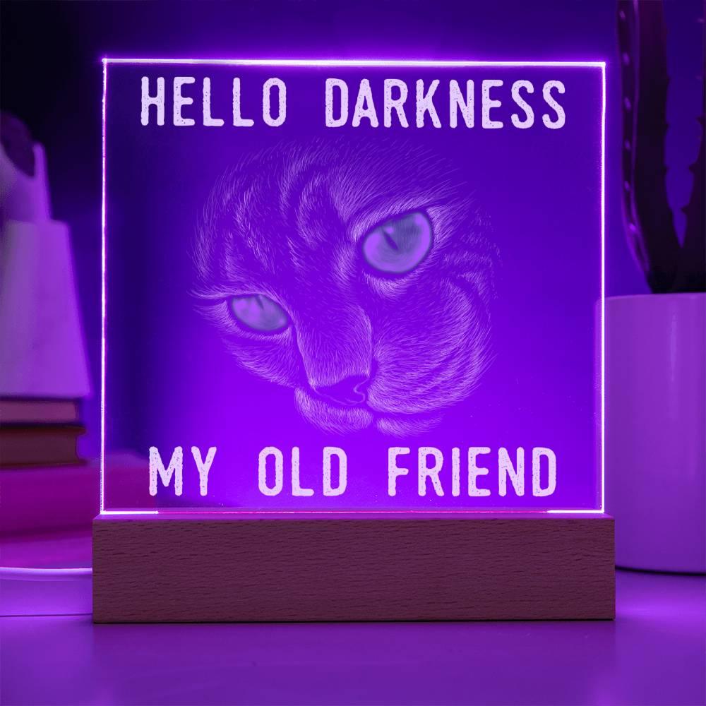 Halloween 'Hello Darkness' Acrylic Square Plaque - Real Rad Boutique