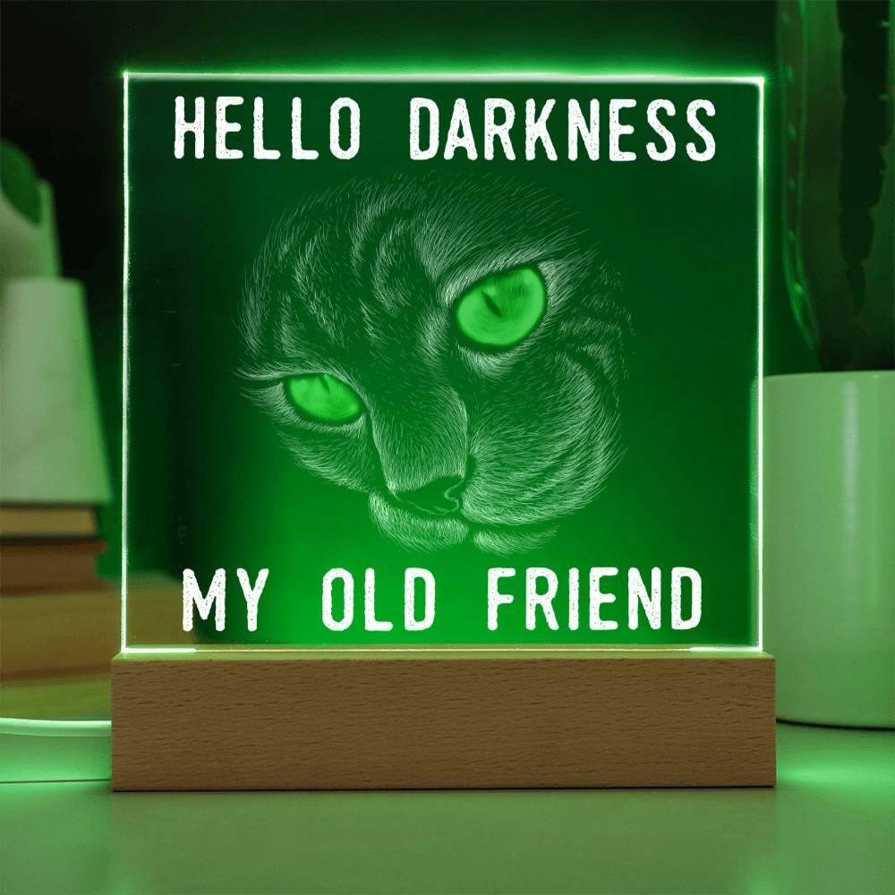 Halloween 'Hello Darkness' Acrylic Square Plaque - Real Rad Boutique