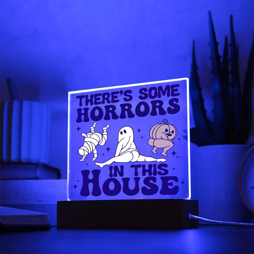 Halloween 'Horror House' Acrylic Square Plaque - Real Rad Boutique