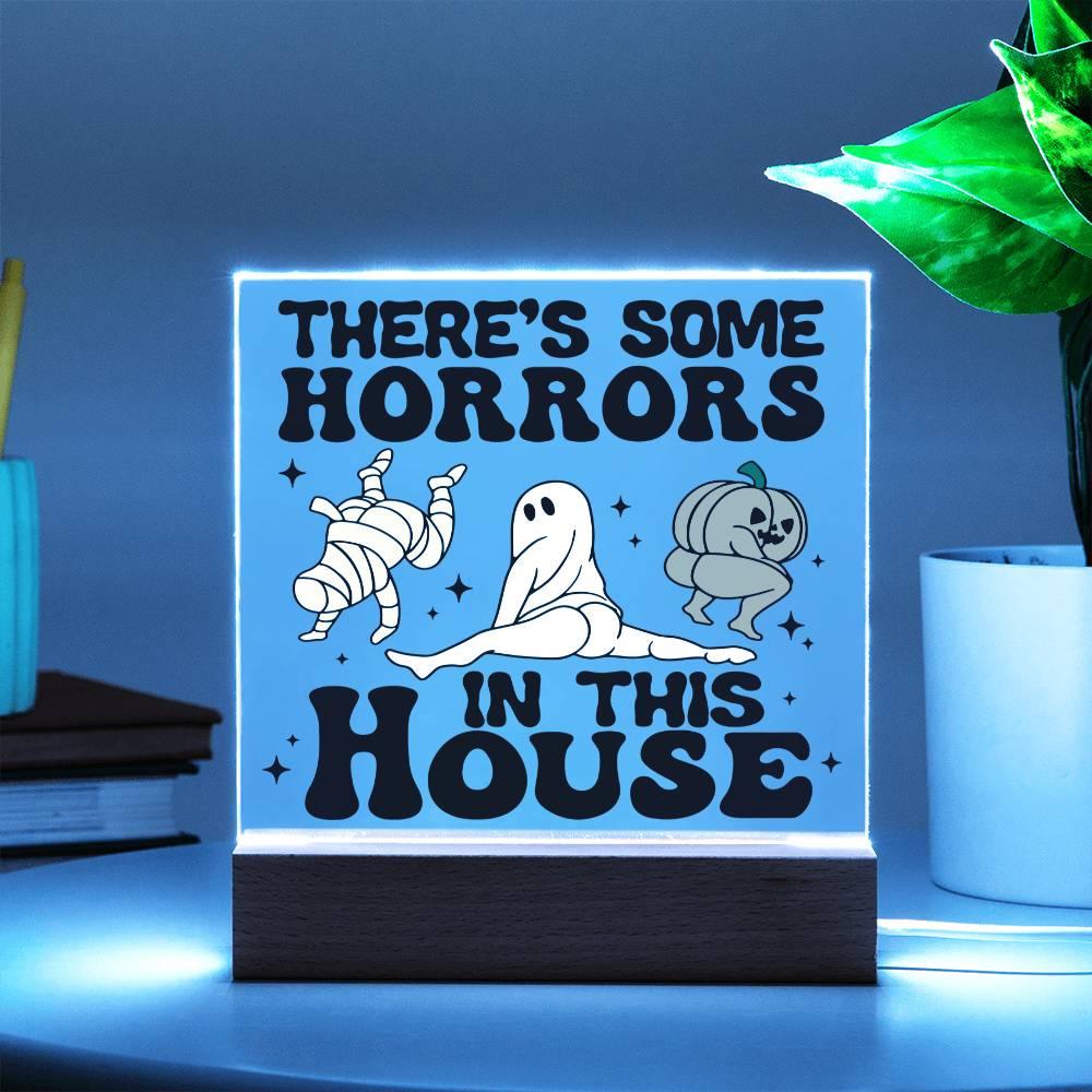 Halloween 'Horror House' Acrylic Square Plaque - Real Rad Boutique