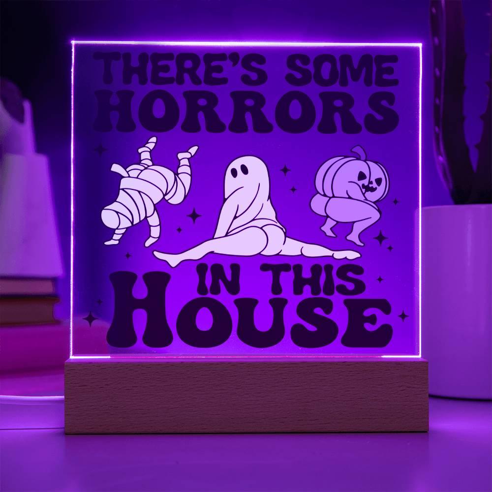 Halloween 'Horror House' Acrylic Square Plaque - Real Rad Boutique