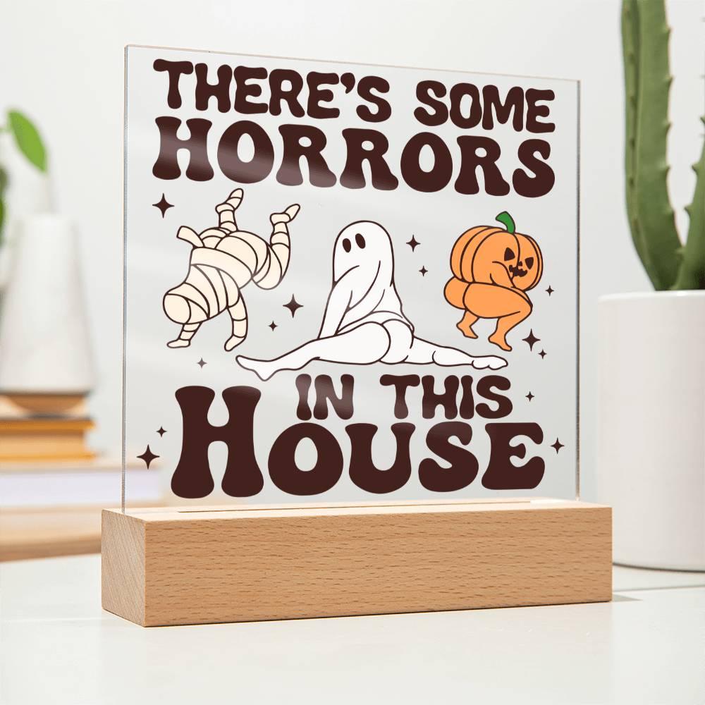 Halloween 'Horror House' Acrylic Square Plaque - Real Rad Boutique