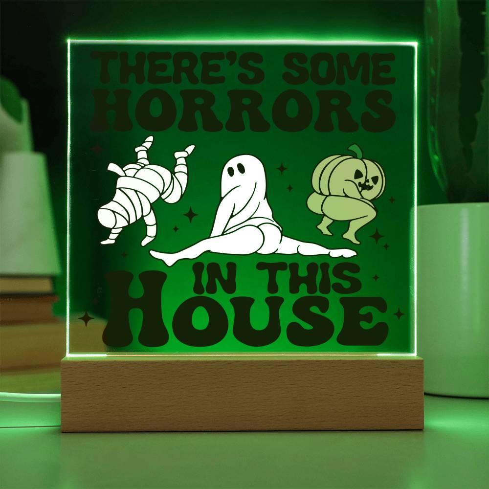 Halloween 'Horror House' Acrylic Square Plaque - Real Rad Boutique