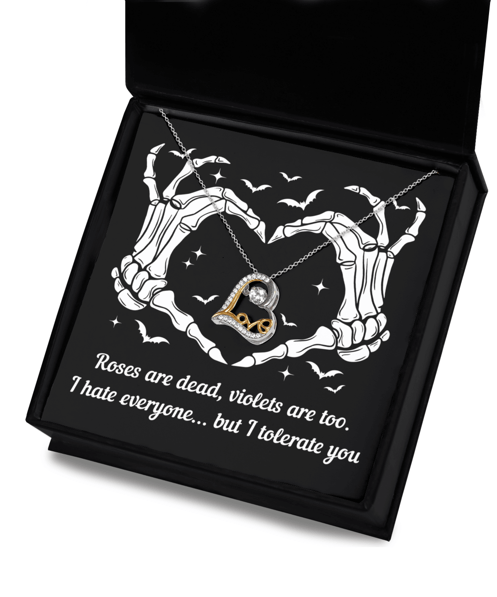 Halloween 'I Tolerate You' Love Dancing Necklace - Real Rad Boutique