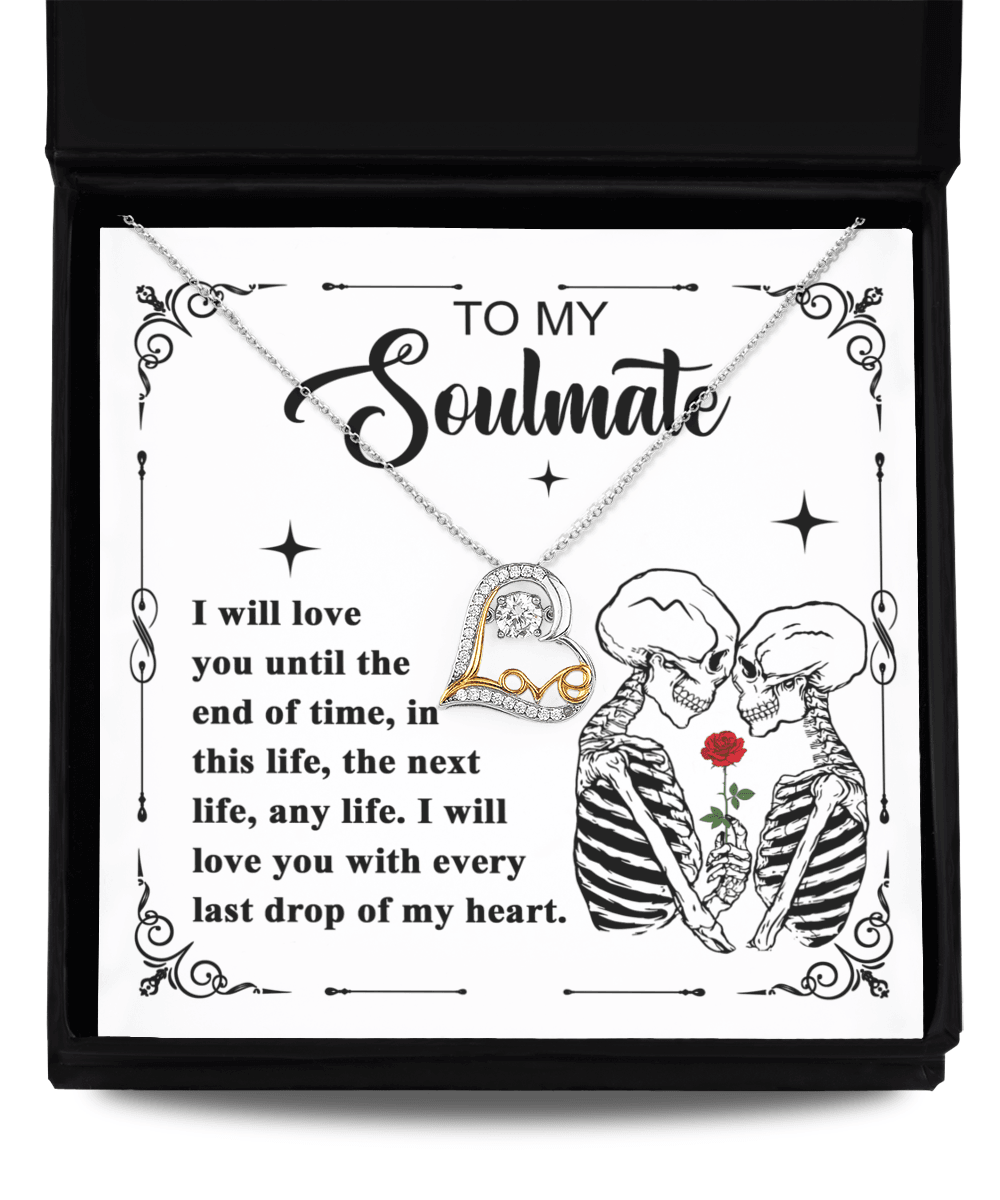 Halloween 'I Will Love You Till the End of Time' Love Dancing Necklace - Real Rad Boutique