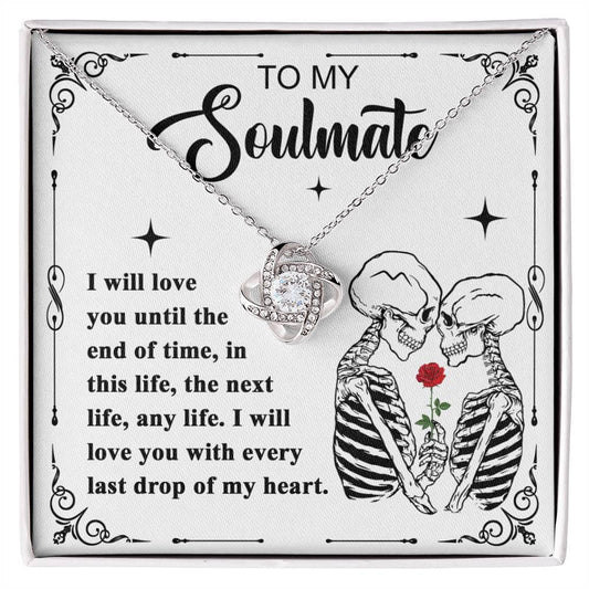 Halloween 'I Will Love You Till the End of Time' Love Knot Necklace - Real Rad Boutique