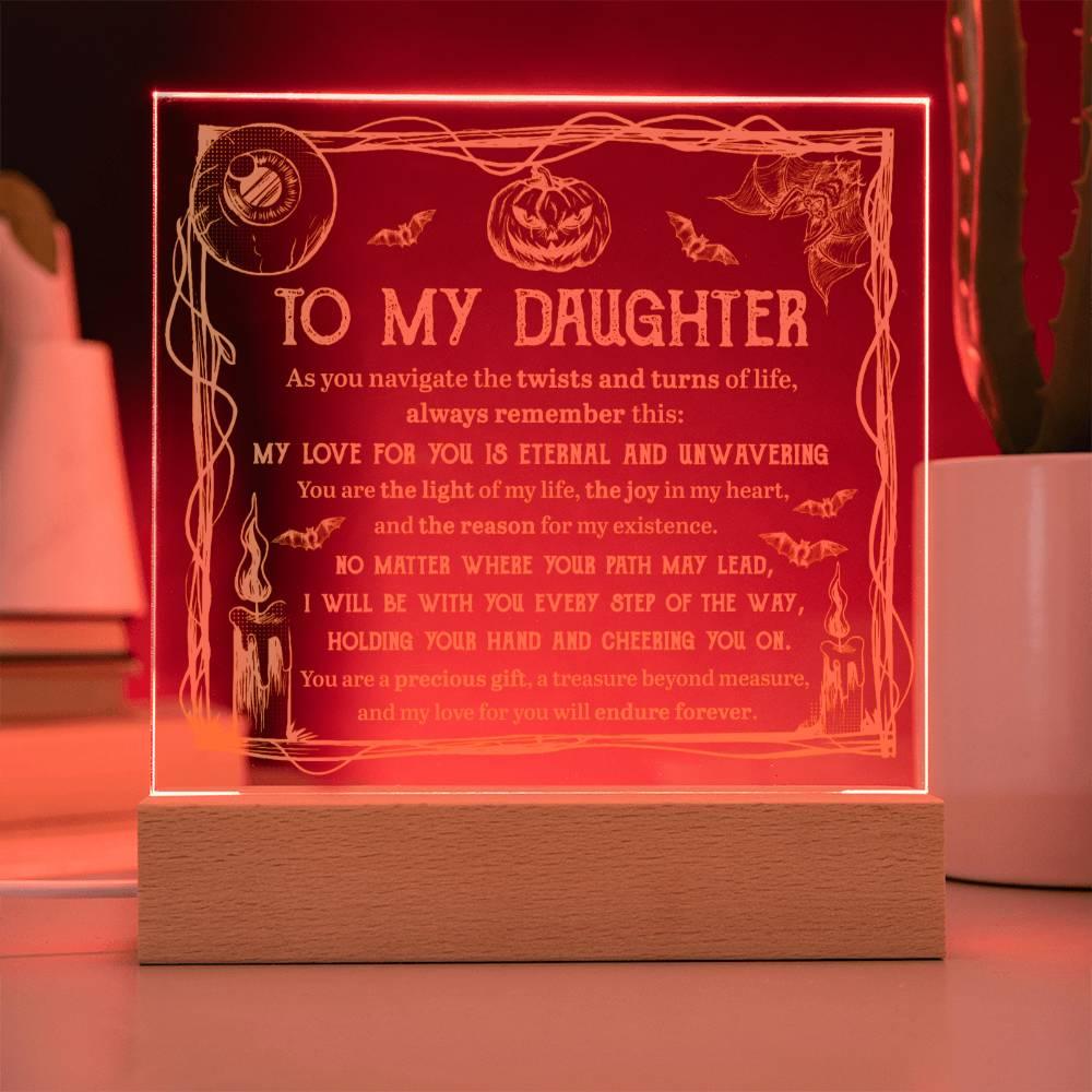 Halloween 'Light of my Life' Acrylic Square Plaque - Real Rad Boutique