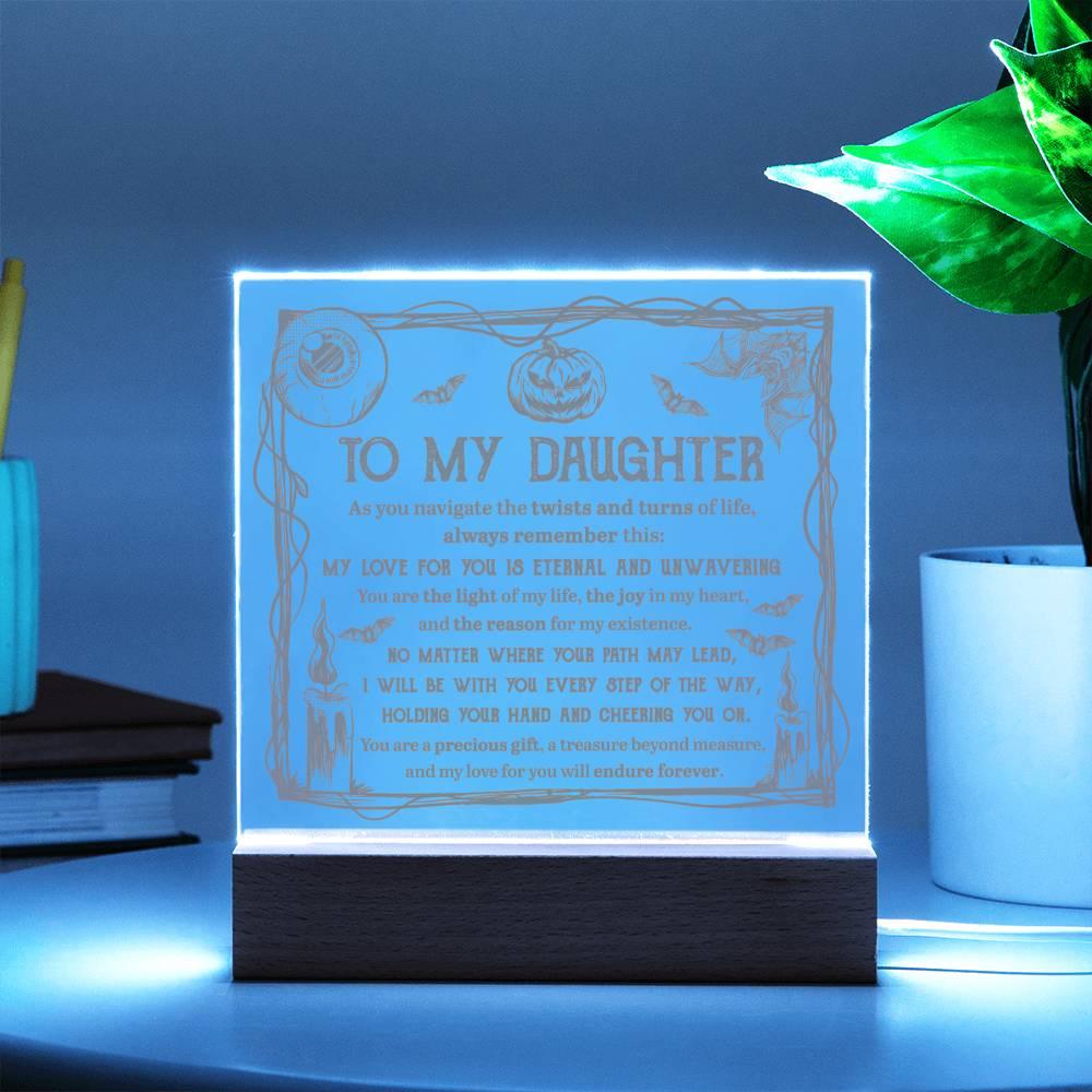 Halloween 'Light of my Life' Acrylic Square Plaque - Real Rad Boutique