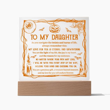 Halloween 'Light of my Life' Acrylic Square Plaque - Real Rad Boutique