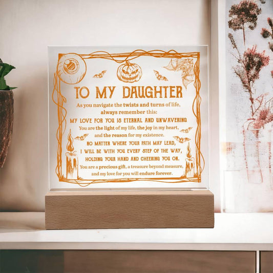 Halloween 'Light of my Life' Acrylic Square Plaque - Real Rad Boutique