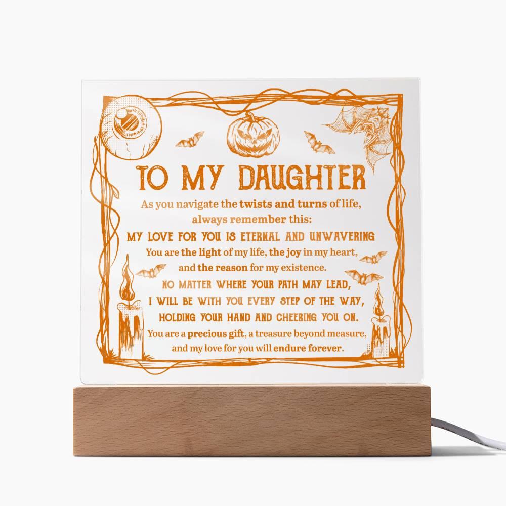 Halloween 'Light of my Life' Acrylic Square Plaque - Real Rad Boutique