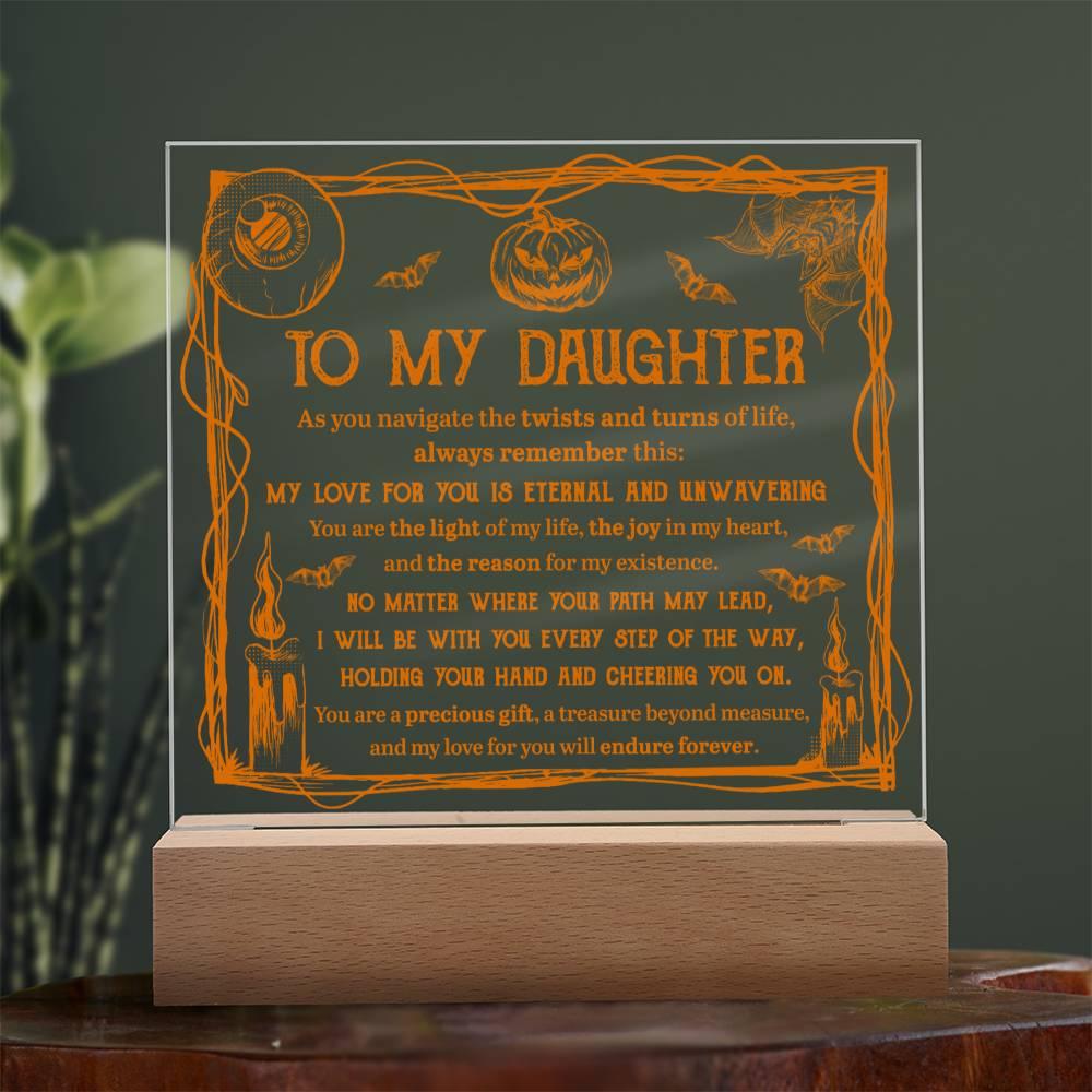 Halloween 'Light of my Life' Acrylic Square Plaque - Real Rad Boutique