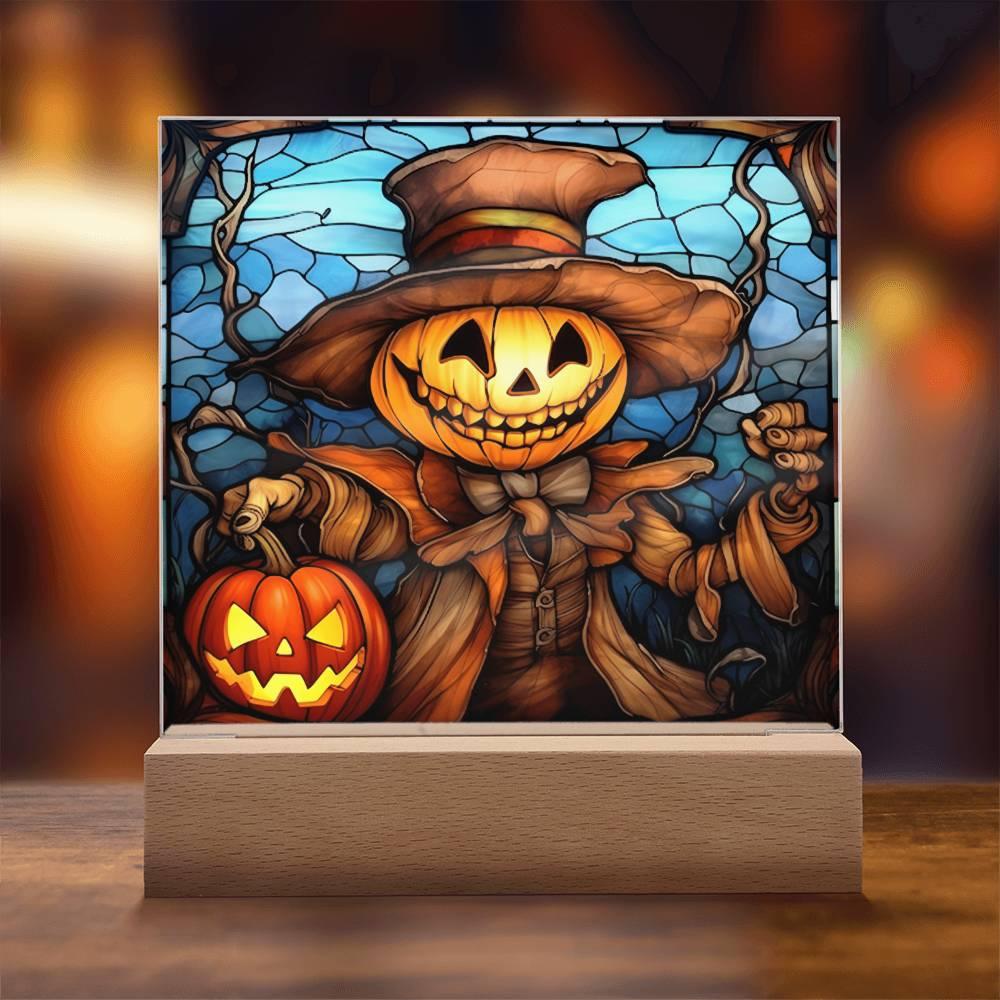 Halloween 'Phantom of the Pumpkin Patch' Acrylic Square Plaque - Real Rad Boutique