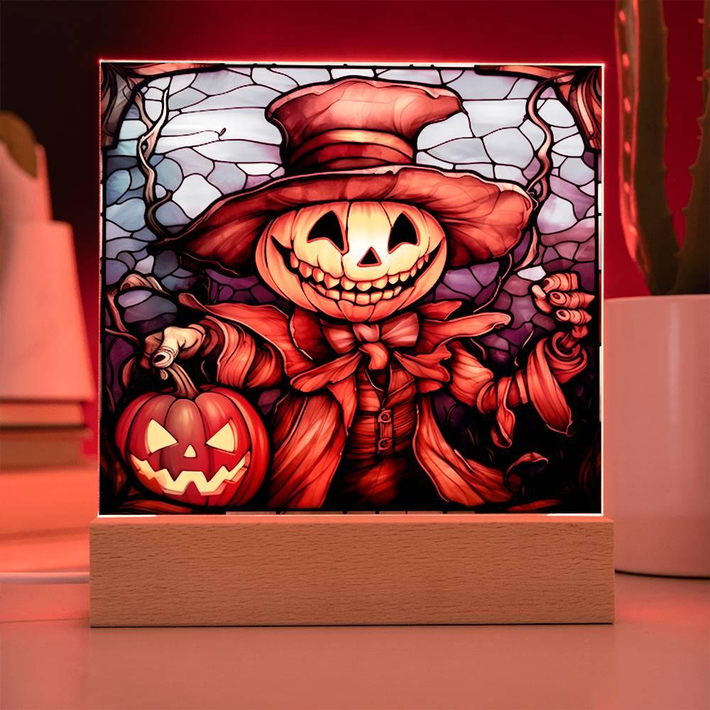 Halloween 'Phantom of the Pumpkin Patch' Acrylic Square Plaque - Real Rad Boutique