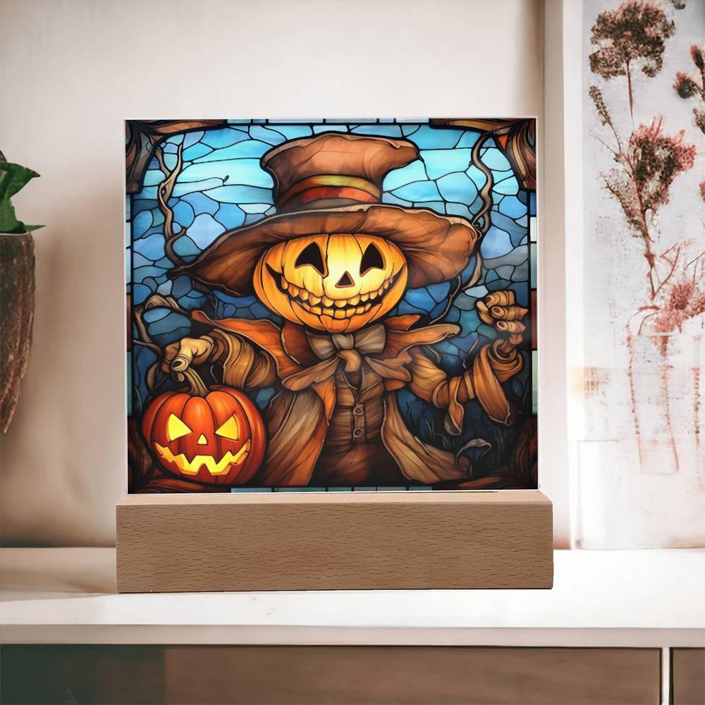 Halloween 'Phantom of the Pumpkin Patch' Acrylic Square Plaque - Real Rad Boutique