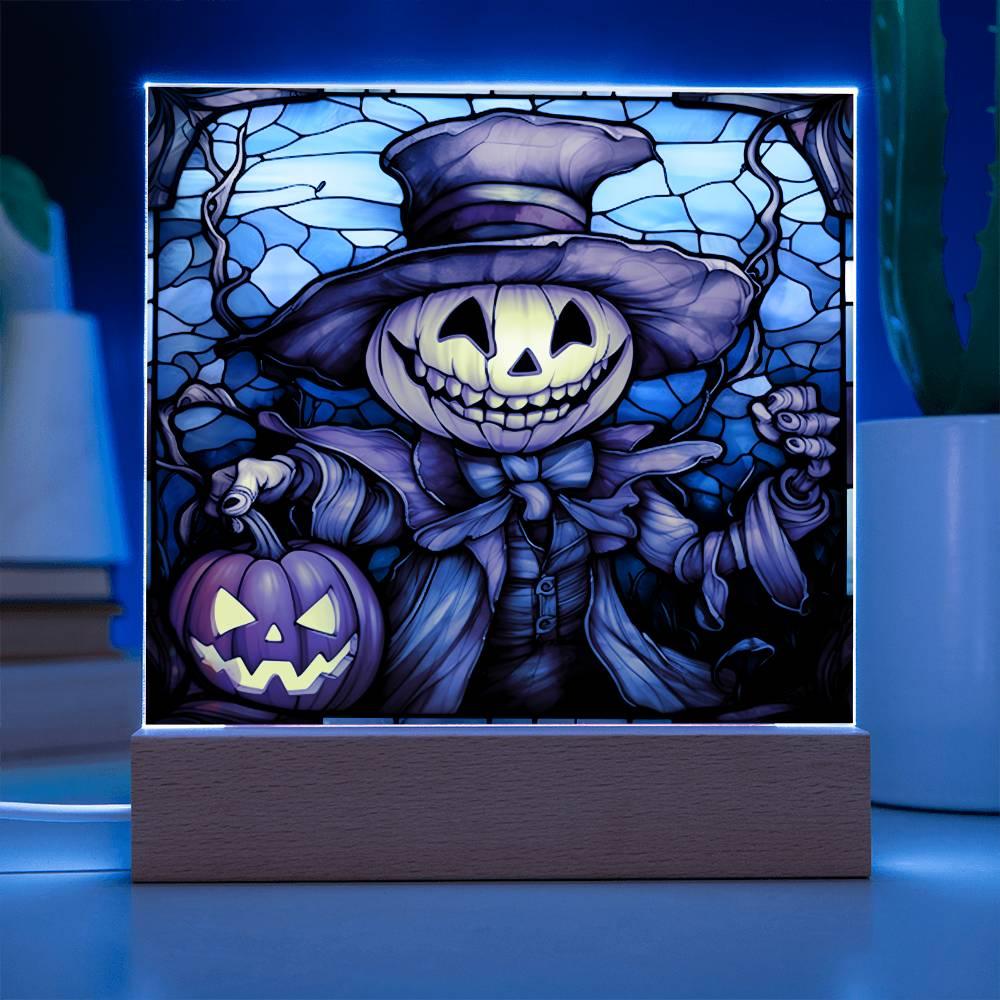 Halloween 'Phantom of the Pumpkin Patch' Acrylic Square Plaque - Real Rad Boutique