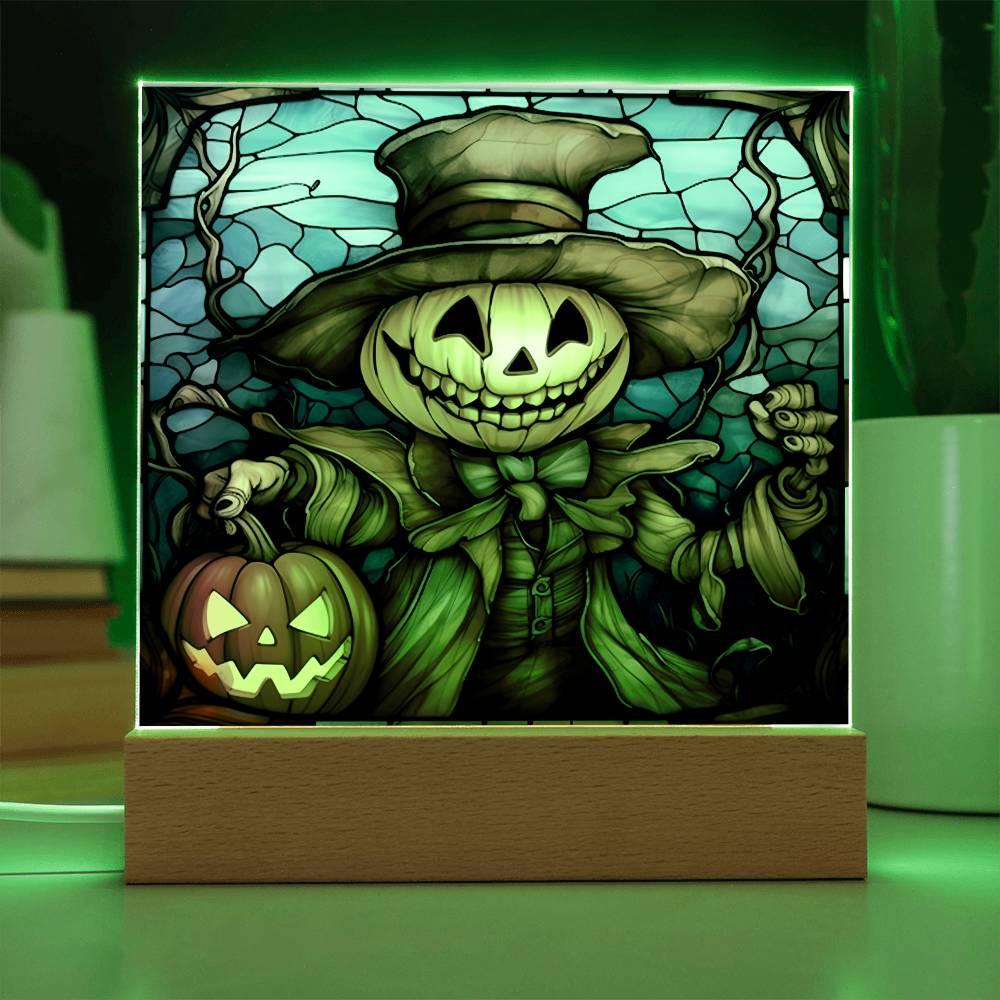 Halloween 'Phantom of the Pumpkin Patch' Acrylic Square Plaque - Real Rad Boutique