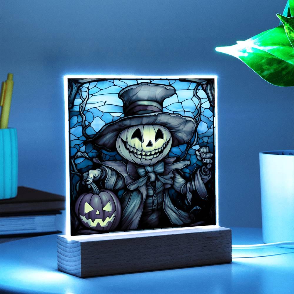 Halloween 'Phantom of the Pumpkin Patch' Acrylic Square Plaque - Real Rad Boutique